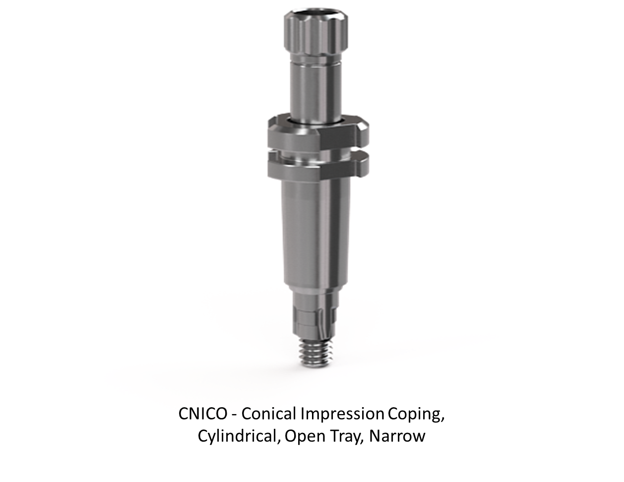 CONICAL IMPRESSION COPING, CYLINDRICAL, OPEN TRAY, NARROW