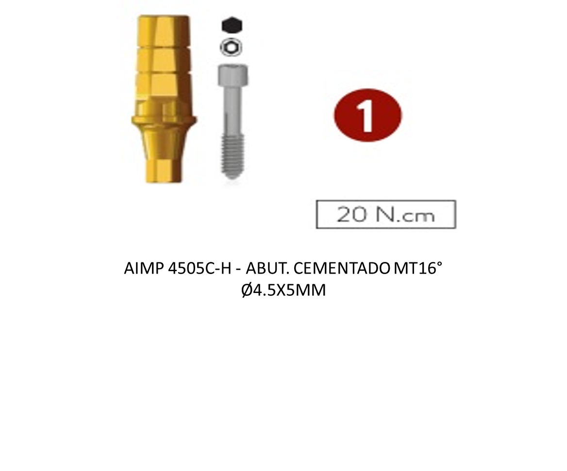 ABUT. CEMENTADO MT16° Ø4.5X5MM