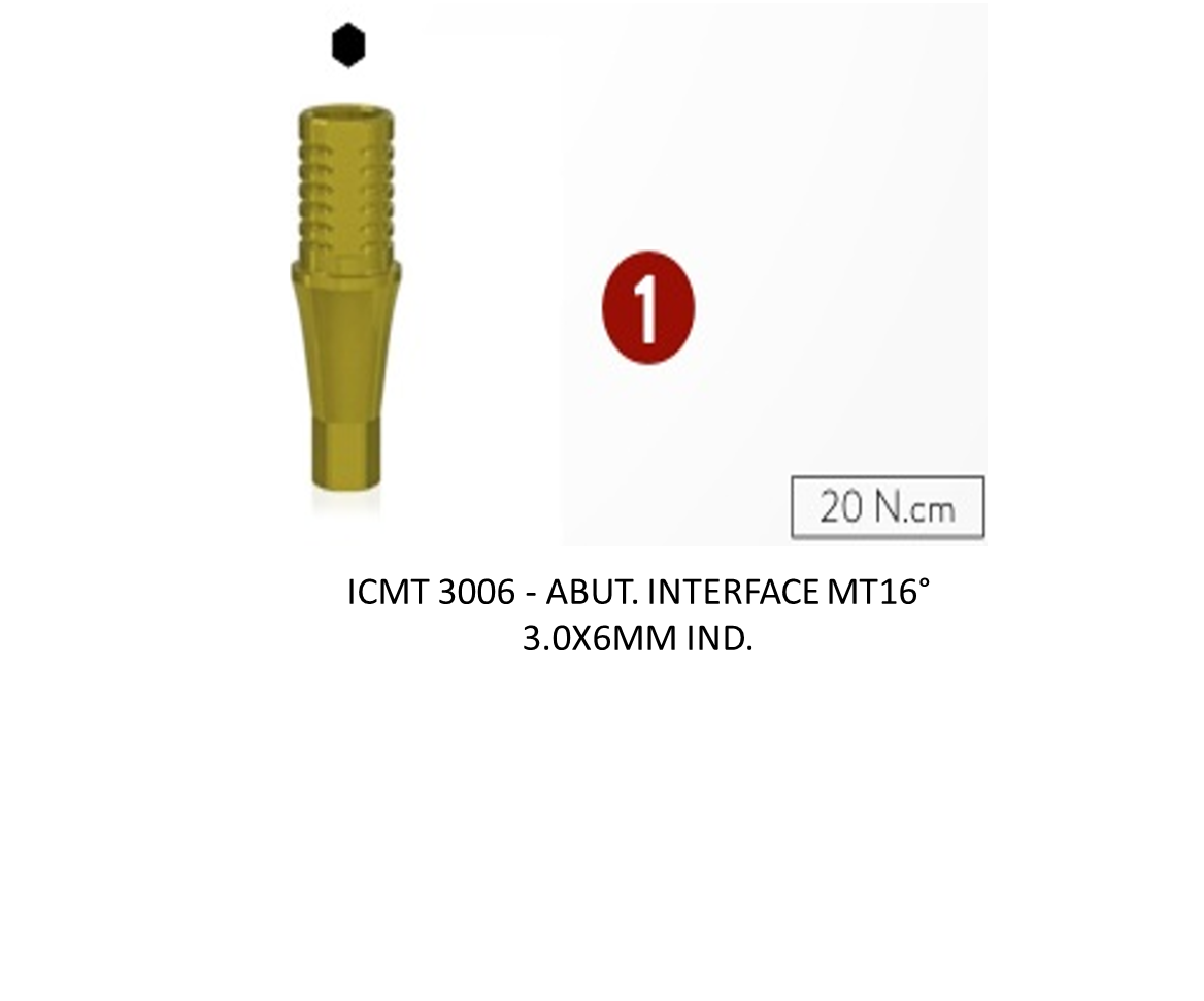 ABUT. INTERFACE MT16° 3.0X6MM IND.