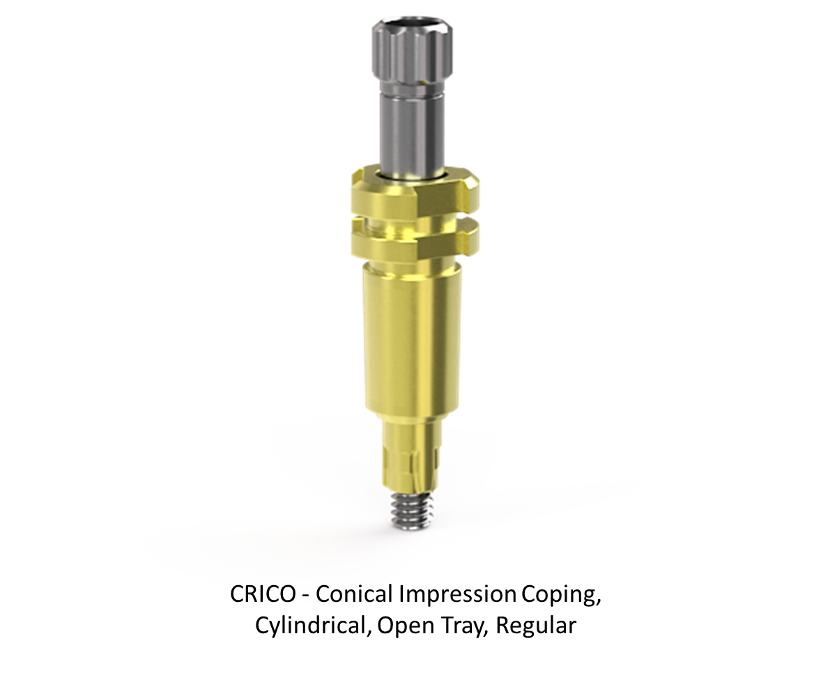 CONICAL IMPRESSION COPING, CYLINDRICAL, OPEN TRAY, REGULAR