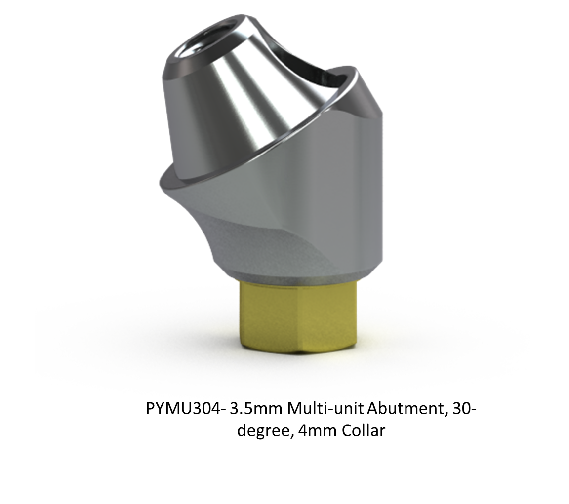 3.5MM MULTI-UNIT ABUTMENT, 30-DEGREE, 4MM COLLAR