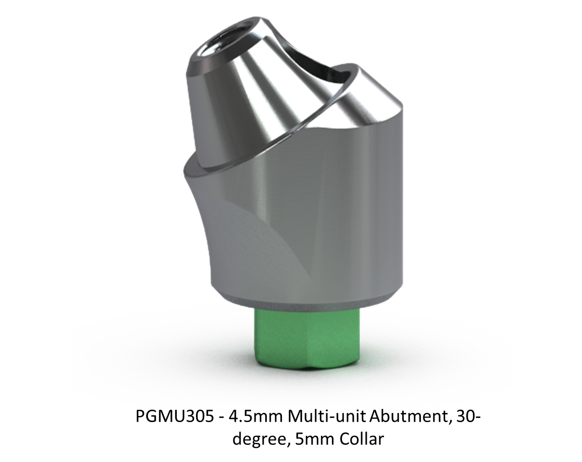 4.5MM MULTI-UNIT ABUTMENT, 30-DEGREE, 5MM COLLAR