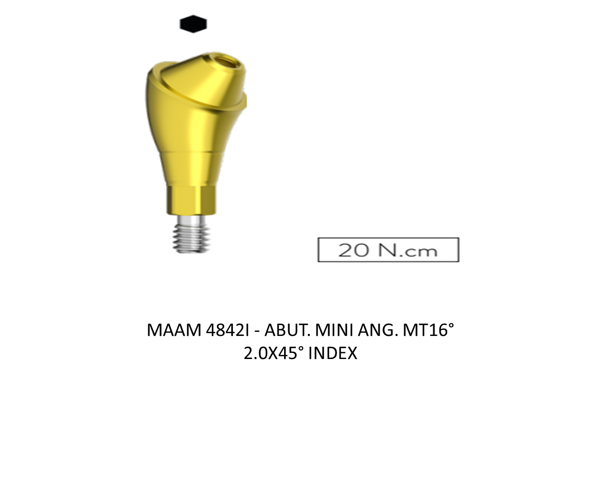 ABUT. MINI ANG. MT16° 2.0X45° INDEX