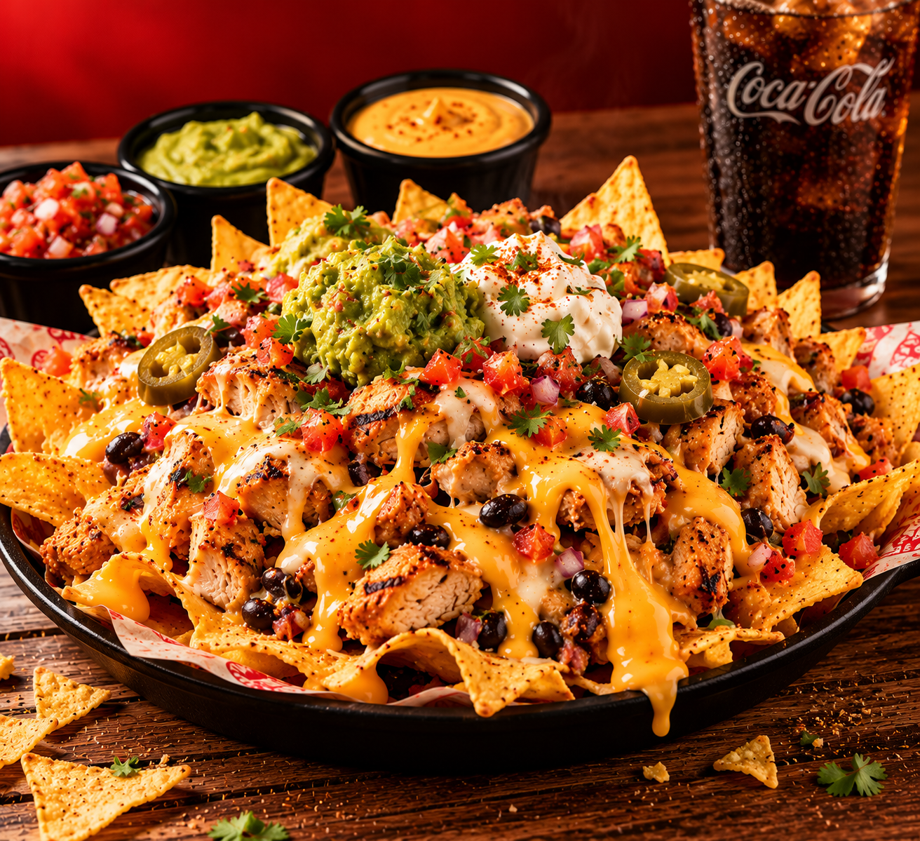 CRISPY CHICKEN NACHOS SUPREME