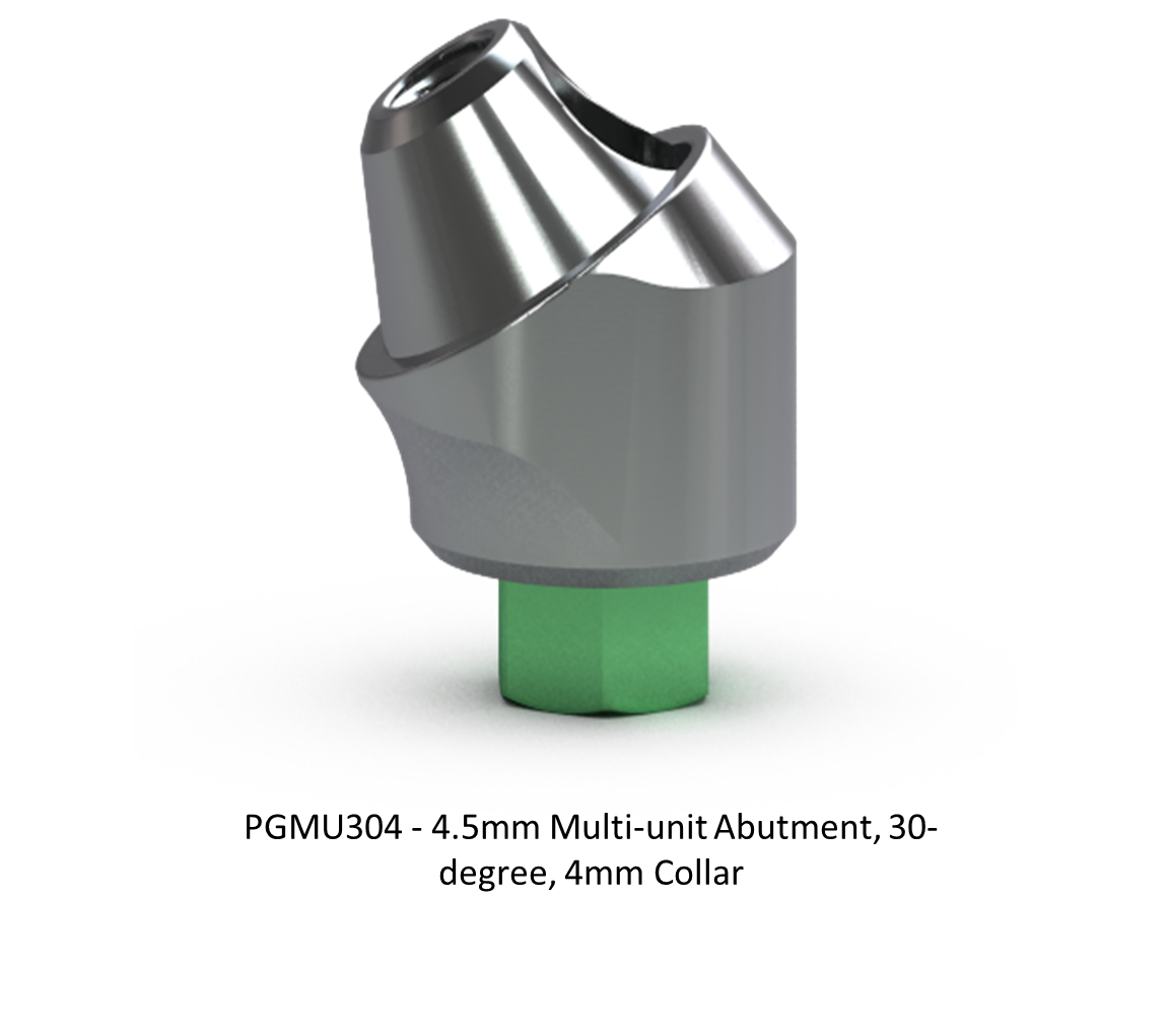 4.5MM MULTI-UNIT ABUTMENT, 30-DEGREE, 4MM COLLAR